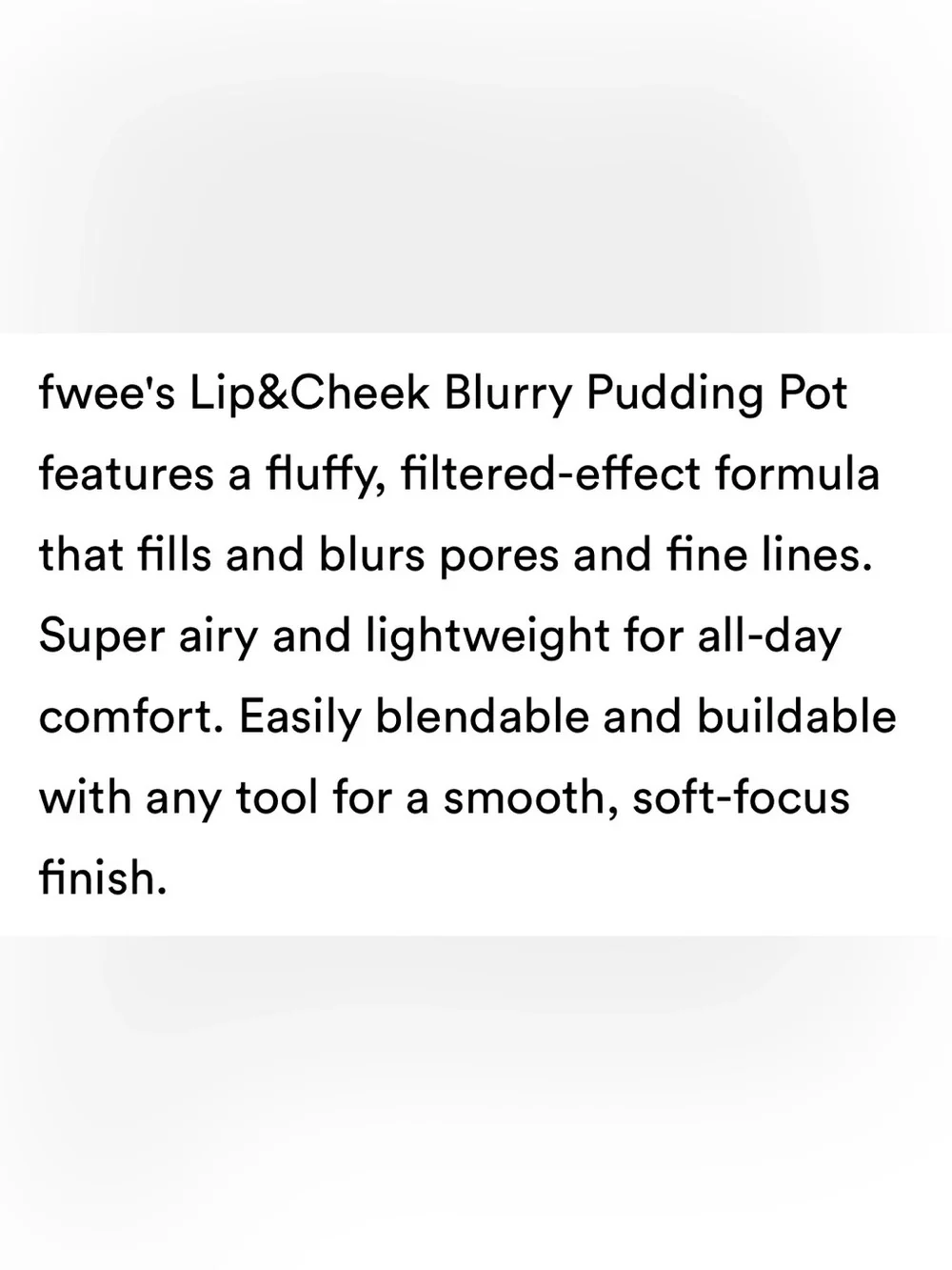 Fwee Lip & Cheek Blurring Pudding Pot
